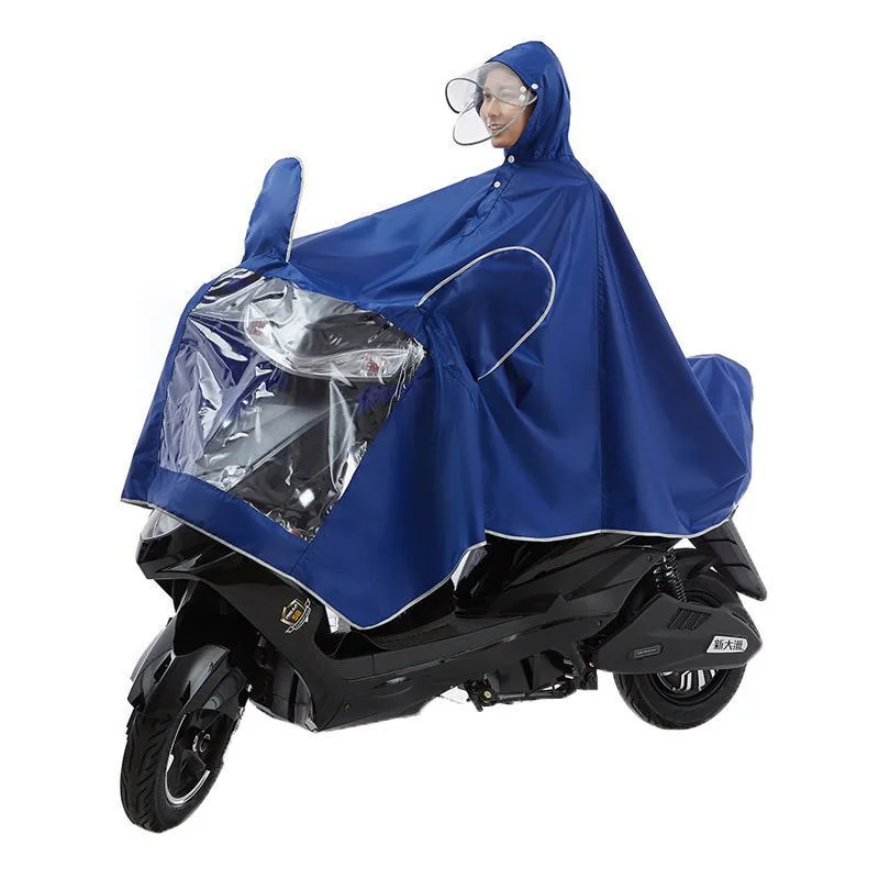 Raincoat double hat cornice raincoat bicycle motorcycle rain belt electric car 042 | Дом и сад