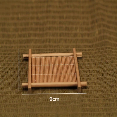 9cm 6 шт.-тепла Творческий натуральный бамбук Кубок Коврики чайник место coaster никогда не гнили Кухня Коврики S Ретро экологичный утварь Интимные аксессуары - Цвет: 9cm