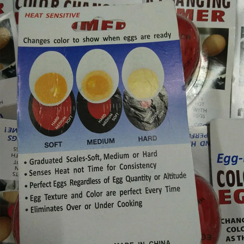 1 шт. яйцо идеальный цвет таймер с изменяющимся Yummy мягкие вареные яйца кухонные экологически чистые смолы яйцо таймер красный таймер инструменты