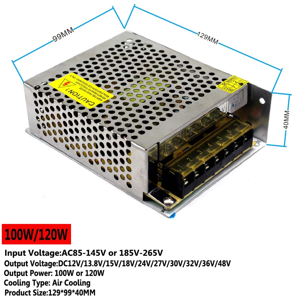 DC12V 13,8 V 15V 18V 24V 27V 30V 32V 36V 48V 100W 120W 180W 200W 300W 350W 400W 500W 600W AC-DC импульсный источник питания источник питания