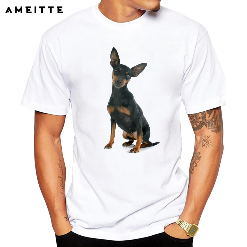 2019 AMEITTE Doberman T-Shirt Fashion dog pincher Printed T Shirt Summer Hipster Streetwear Tops Tee Camiseta | Мужская одежда