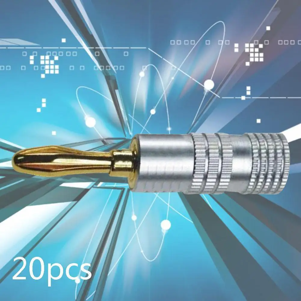 Распродажа 20 шт Позолоченные 4 мм разъем типа &quotбанан&quot двойные винты с