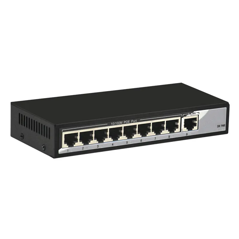 8 + 1 Порты 100 Мбит/с PoE выключатель инъектор Мощность over Ethernet IEEE 802.3af для IP Камера