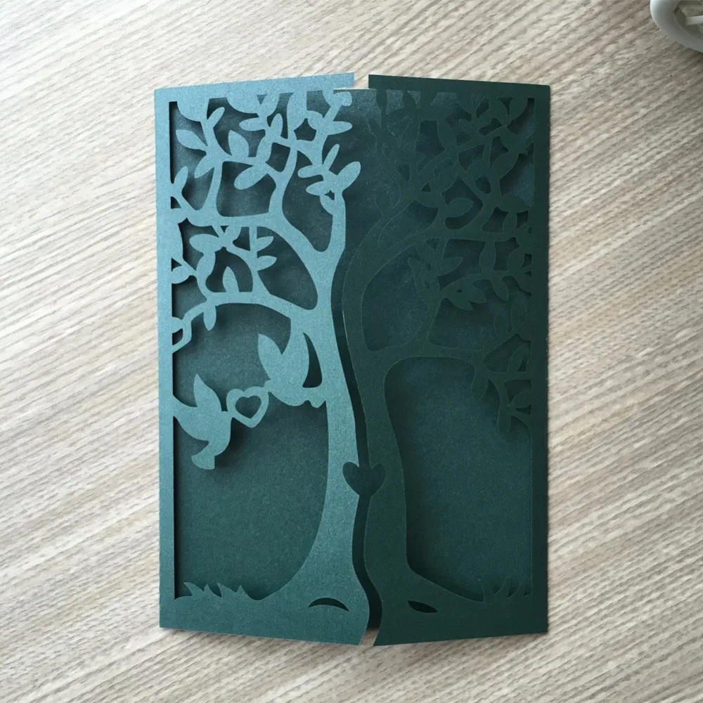 20pcs laser cut tree Bird wedding party invitaiton card place cards latest invitation Greeting Blessing CardQJ-224 | Дом и сад