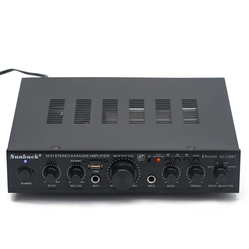338BT 220 В 5,1 канал 300 Вт Высокая мощность Bluetooth USB SD FM пульт Дистанционного Управления караоке аудио усилитель - Цвет: 338BT
