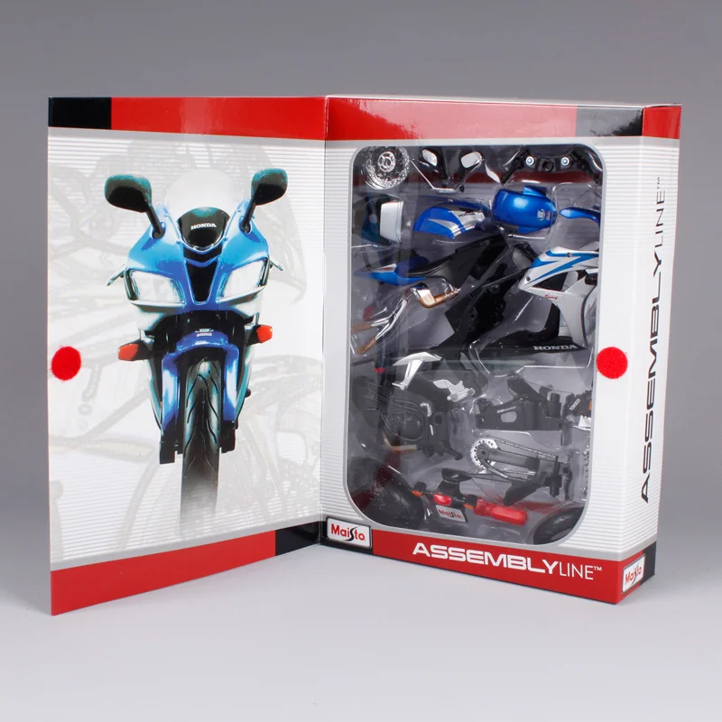 Maisto 1:12 Honda CBR600RR сборки DIY мотоцикл велосипед модель комплект по всему миру, фактическим синий и серебристый 39154