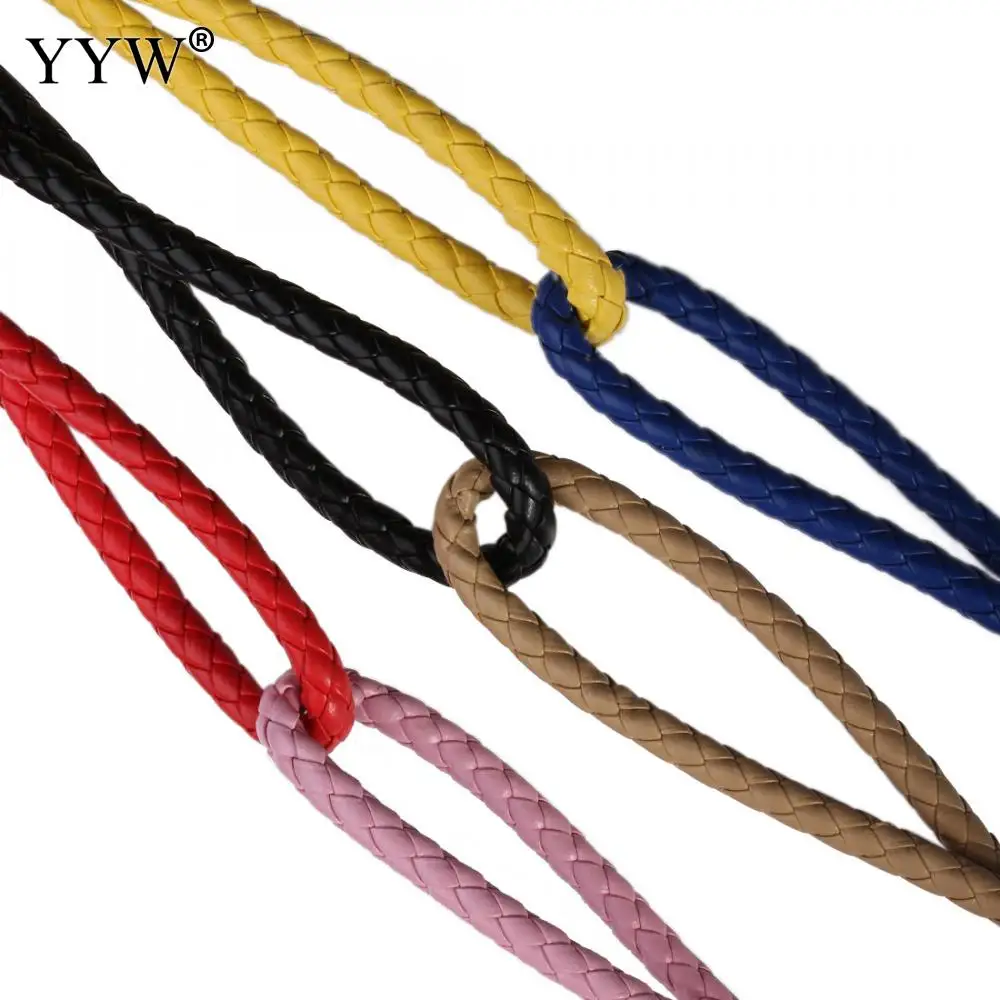 5M 6mm Braided PU Leather Bracelet Findings Cord Rope Fit Necklaces Bracelets Thread DIY Jewelry Making | Украшения и аксессуары