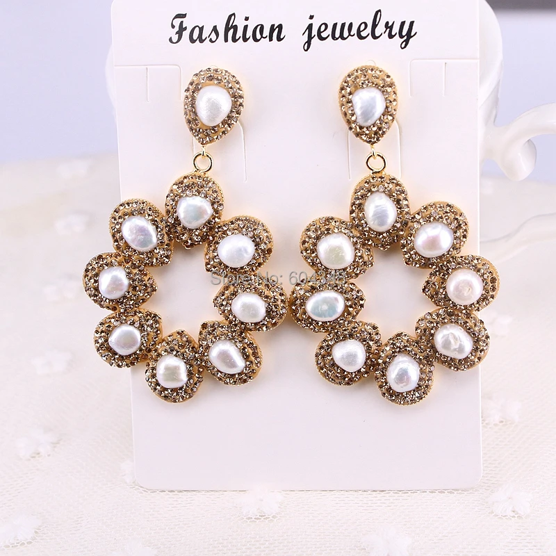 Женские серьги Zyunz с натуральным жемчугом 3 пары|earrings for|earrings statementdrop earrings |