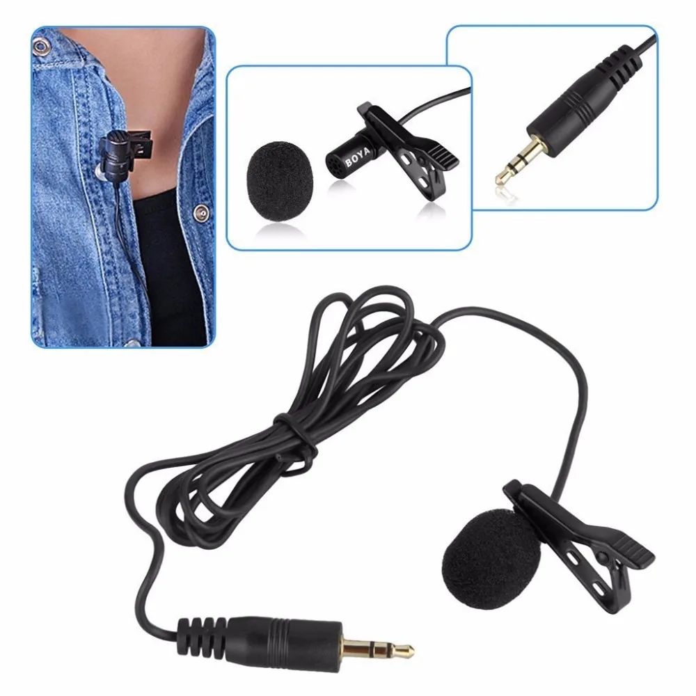 BOYA BY-M1 Label Lavalier круглый конденсаторный микрофон для iPhone Android для Canon Nikon DSLR видеокамеры аудиозаписывающие устройства