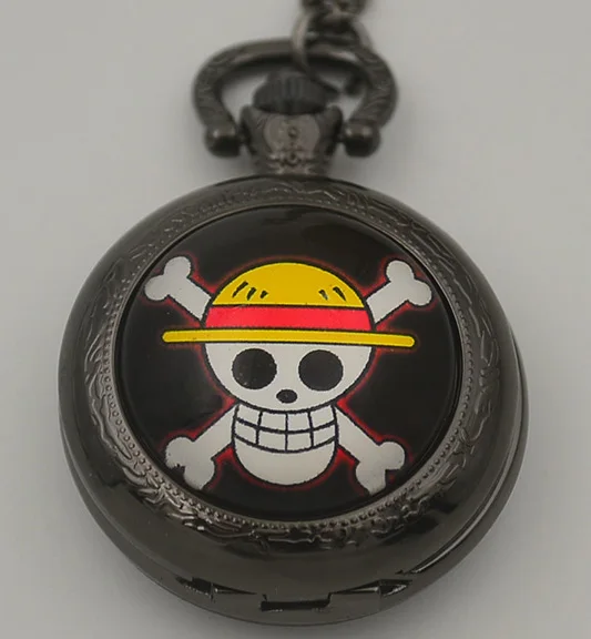 Череп один кусок карманные часы ожерелье женский черный Серебряный Бронзовый