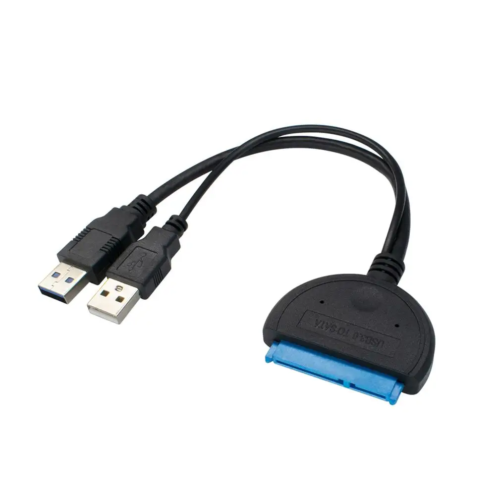 Кабель адаптер с двумя USB 3 0 на Sata до 5 Гбит/с|Компьютерные кабели и разъемы| |