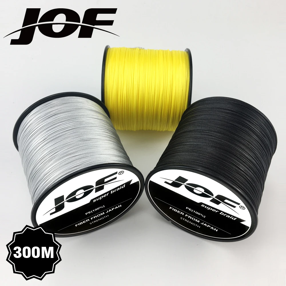 300 м JOF Фирменная суперпрочная многонитевая плетеная рыболовная леска 100% PE от 18 до