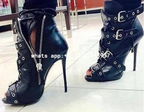 Новинка лета 2017 популярные женские черные туфли лодочки в западном стиле панк