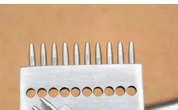6mm 10Prong Обувь высокого качества; цвет черный, Нержавеющая сталь 2/4/5/6/10 зубец кожа ремесленный Металл набор кожаных дыроколы прострочка кожи Перфоратор Инструмент - Цвет: 6mm 10Prong