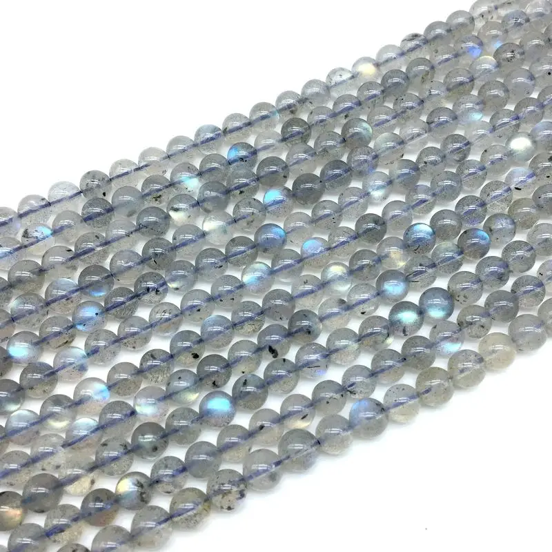 Высококачественный натуральный камень лабрадорит гладкий лунный 4 мм 5 6 7 8 15