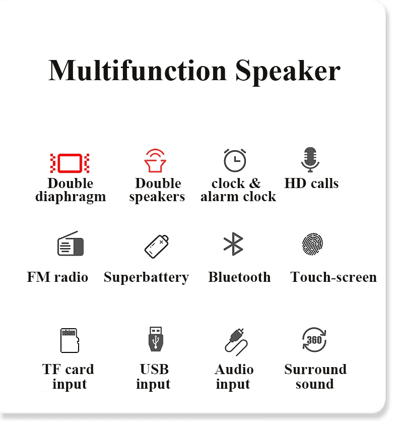 Soaiy Мини Bluetooth динамик портативный беспроводной динамик звуковая система Музыка объемная Поддержка Bluetooth бас радио TF AUX USB