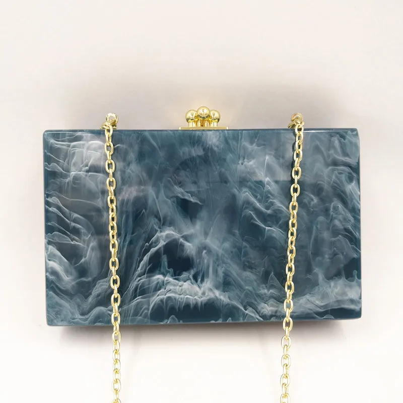 Новый Винтаж акрил коробочка брендовая модная однотонная вечерняя сумочка BS010