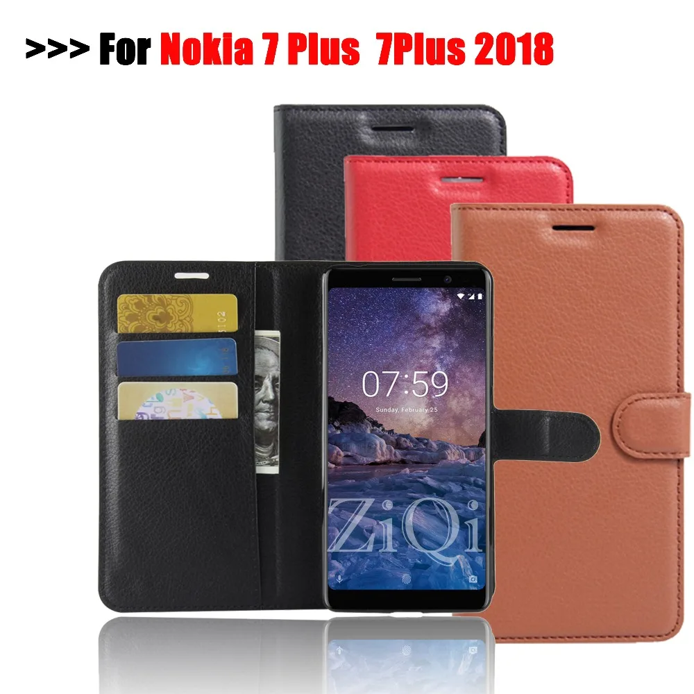 Luxury Case For Nokia 7 Plus 7Plus 2018 Protective Flip Cover PU Leather Fundas Carcasas Nokia7 Moible Phone Coque |