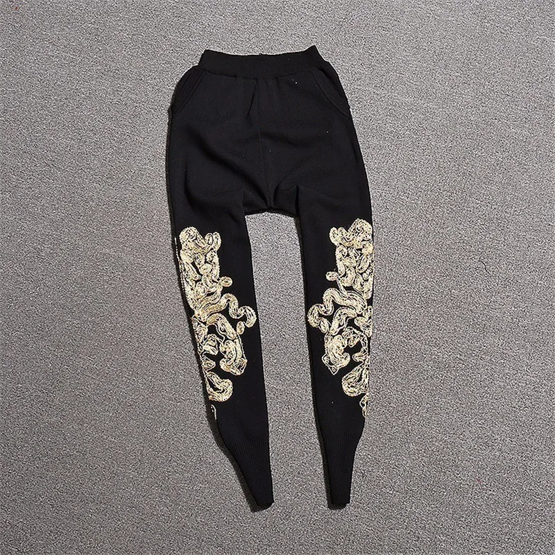 Летние женские костюмы повседневные спортивные наряды с длинным рукавом вышитые