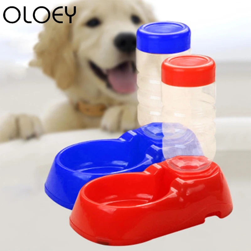 Pet Dog Food Water Dispenser Plastic Bottle Utensils Cat Feeder Drinking Fountain Dish Bowl for Feeding | Дом и сад