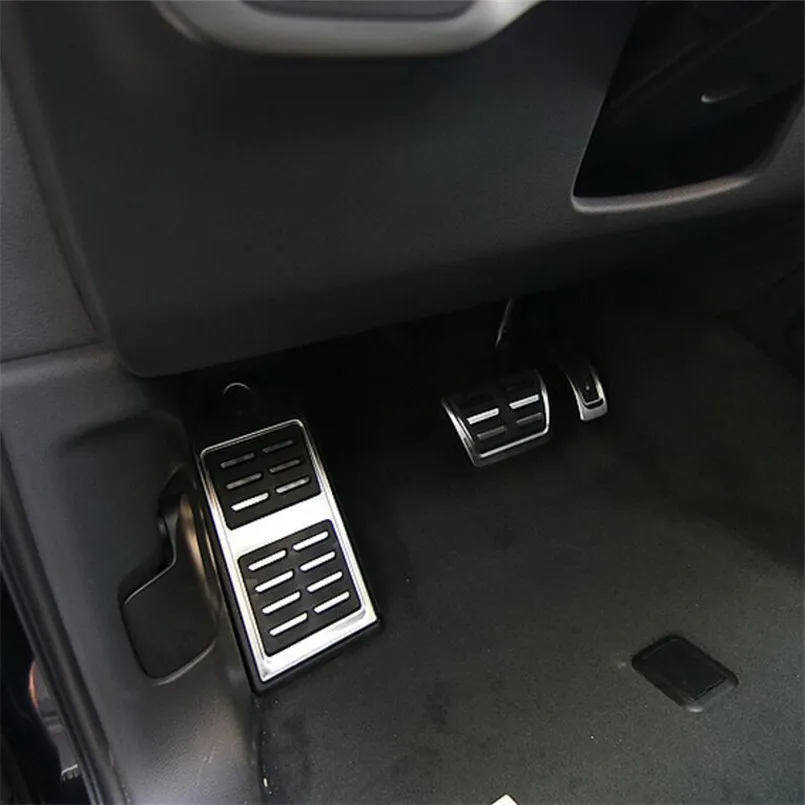 Car styling stainless steel DSG Sport Fuel Brake Footrest Pedal case For Audi Q7 SQ7 Q8 Porsche Cayenne auto accessories | Автомобили и
