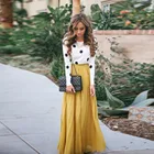 Длинные гофрированные шифоновые юбки золотого цвета в английском стиле для женщин, длина от 95 до 120 см, Высококачественная Женская юбка, Женская Нижняя юбка