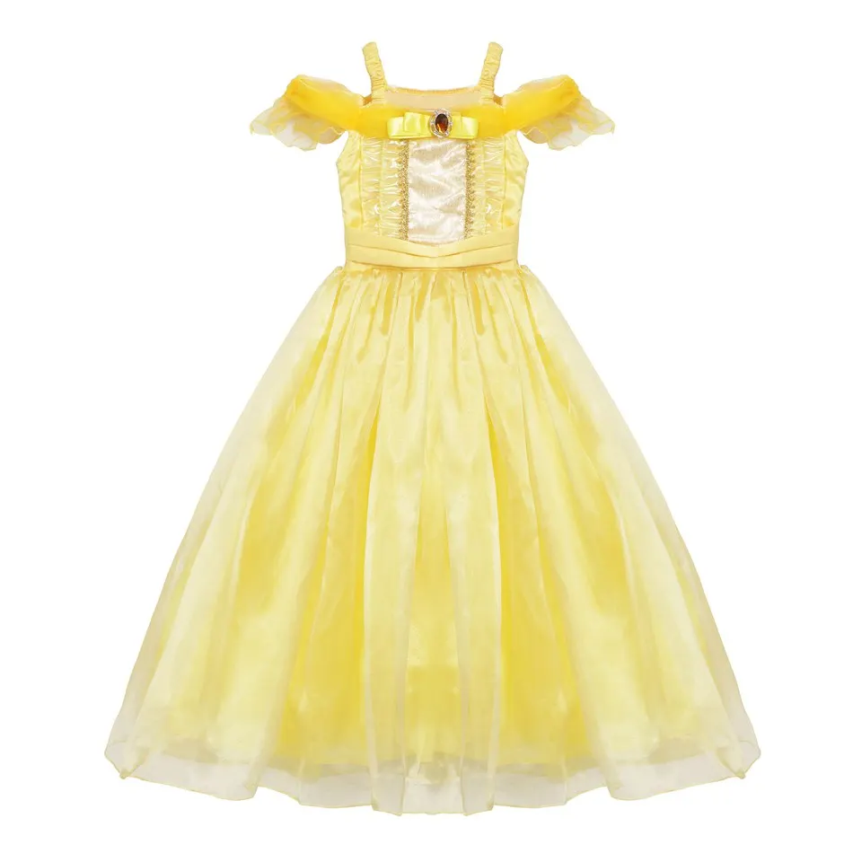 Little Girl Cosplay Princess Belle Dress Beauty and The Beast Kids up Party Hallowen Birthday Drama Photograph Costume |