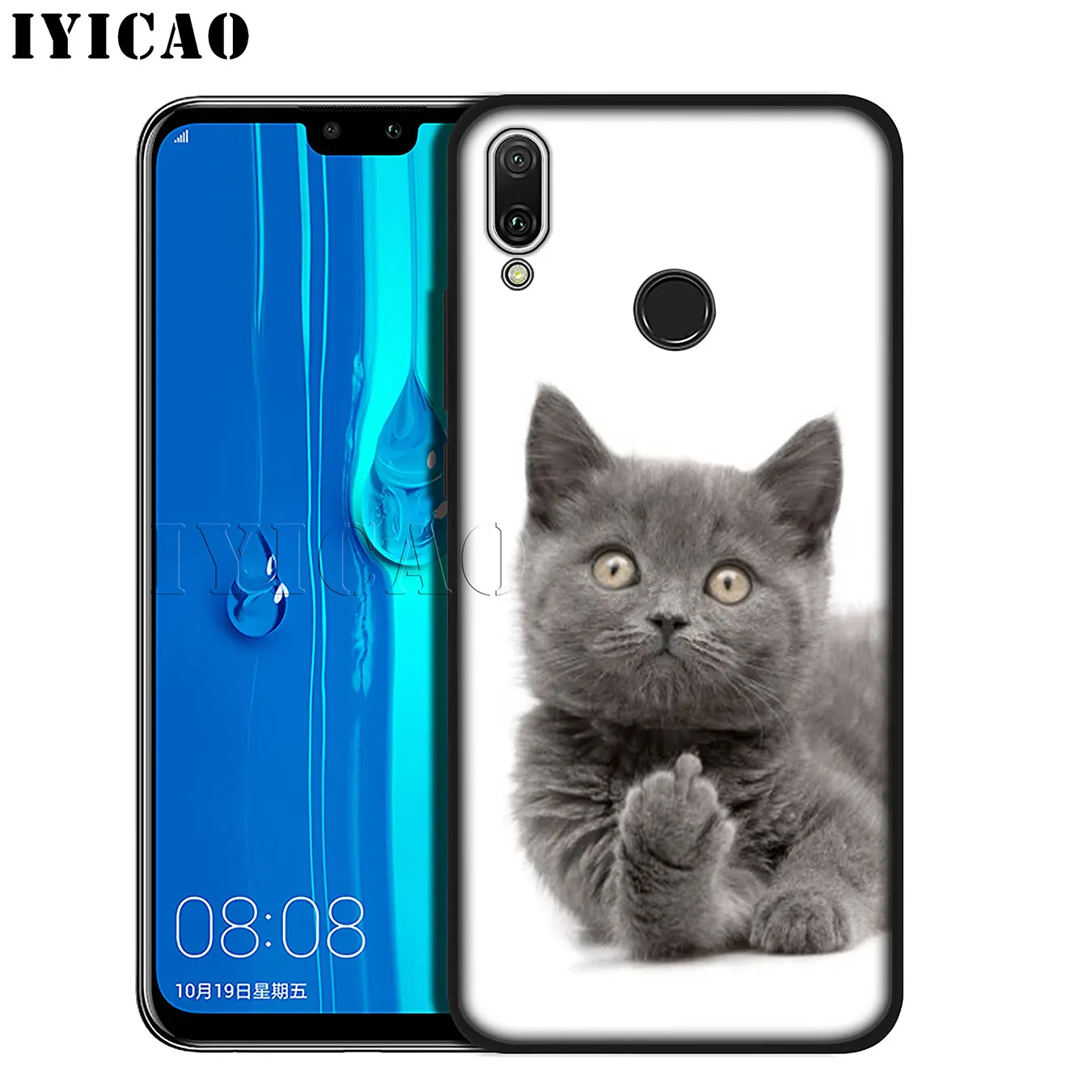 IYICAO British Shorthair cat Top Design Soft Phone Case for Huawei Mate 30 20 10 Pro Nova 5I 5T 5 4 4E 3i 3 2i Lite Smart |