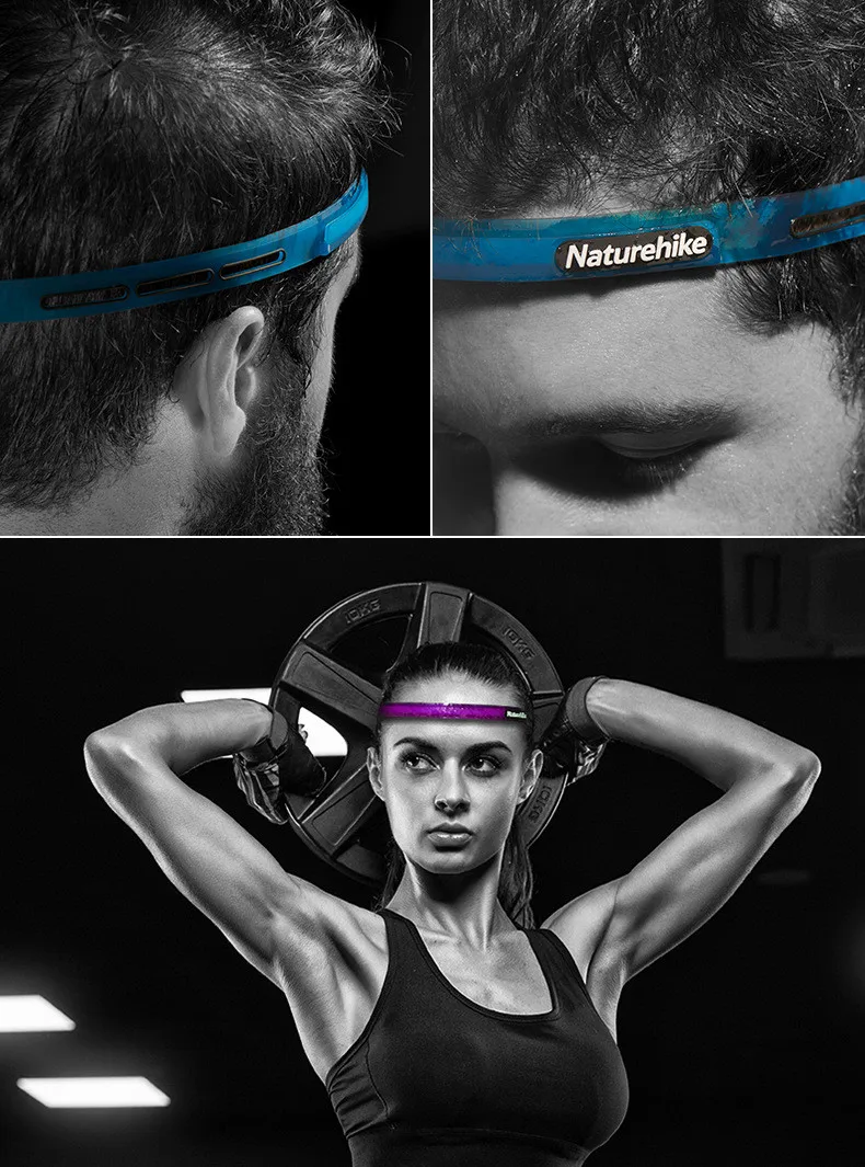 Naturehike спортивный Спортивный Браслет Противоскользящий Sweatband дышащий высококачественный силиконовый головной убор Баскетбол Йога Бег Туризм Спорт