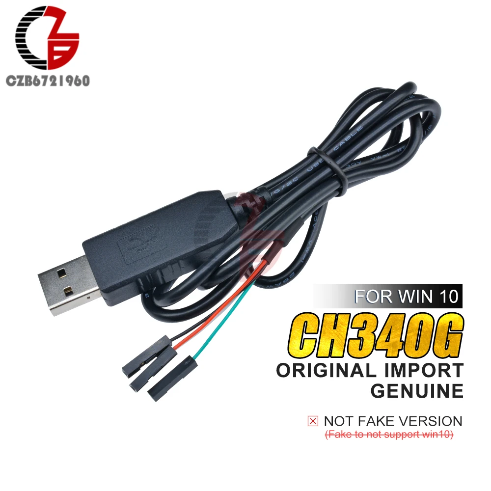 Оригинальный 1 м CH340G CH340 USB в TTL серийный кабель для загрузки конвертации провода