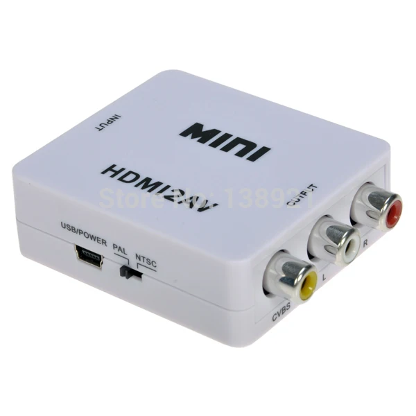 1080 P HD Mini HDMI для 3RCA CVBS Composite AV Видео Конвертер Разъем Адаптера Converter ТВ PS3 VHS