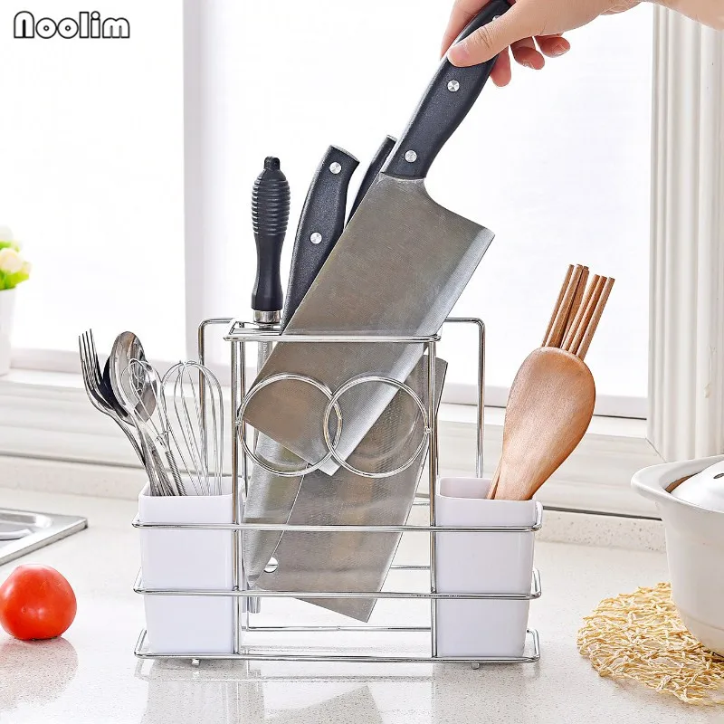 NOOLIM Держатель ножей из нержавеющей стали Палочки для еды клетка кухонная