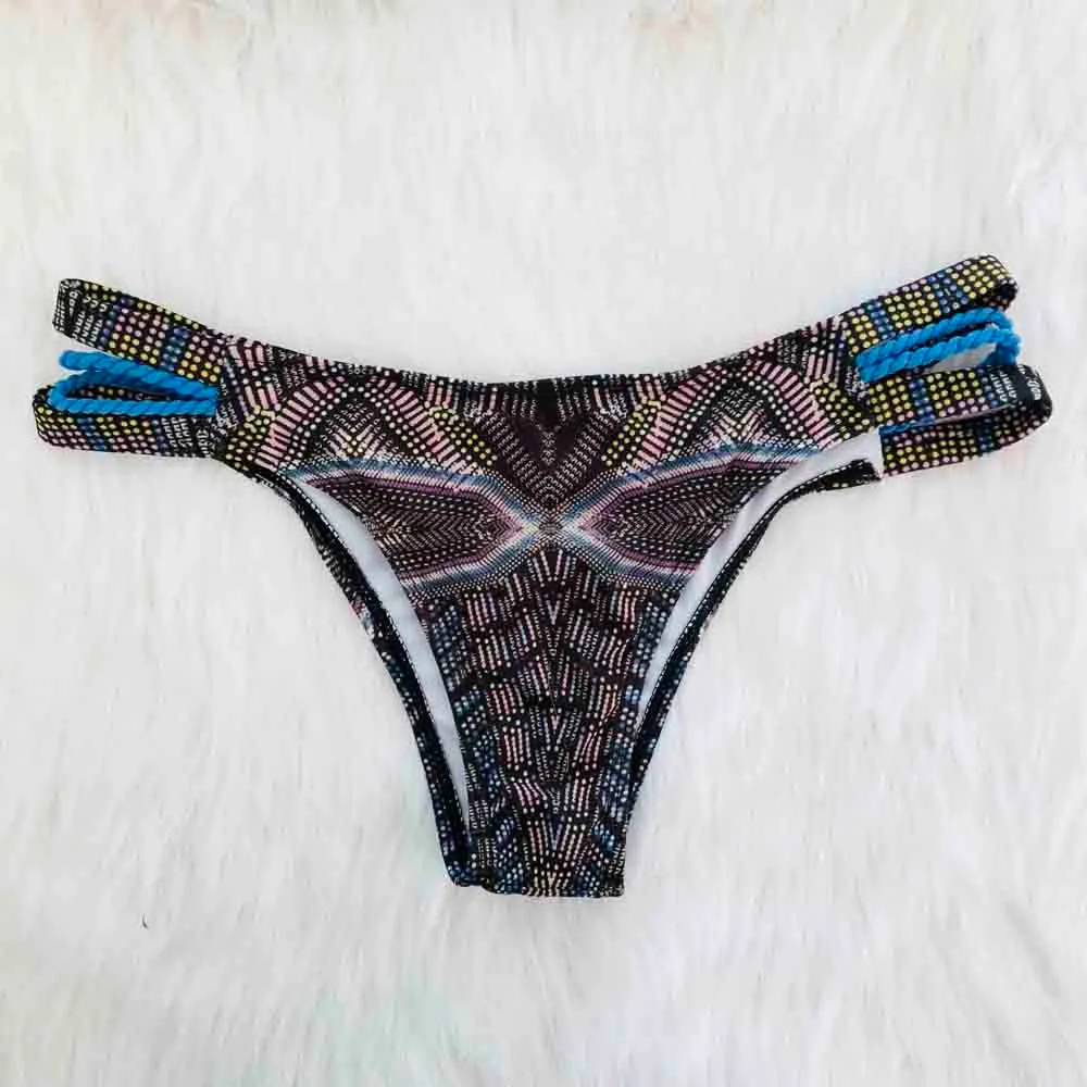 Комплект бикини с принтом нижняя часть 2019 новый женский бандажный купальник