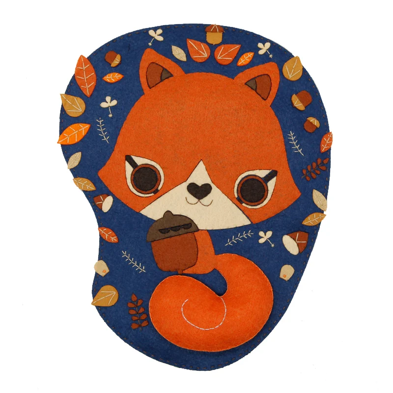 Тканевый Симпатичные противоскользящие Войлок Мышь коврик 21 5X27 см ручная работа