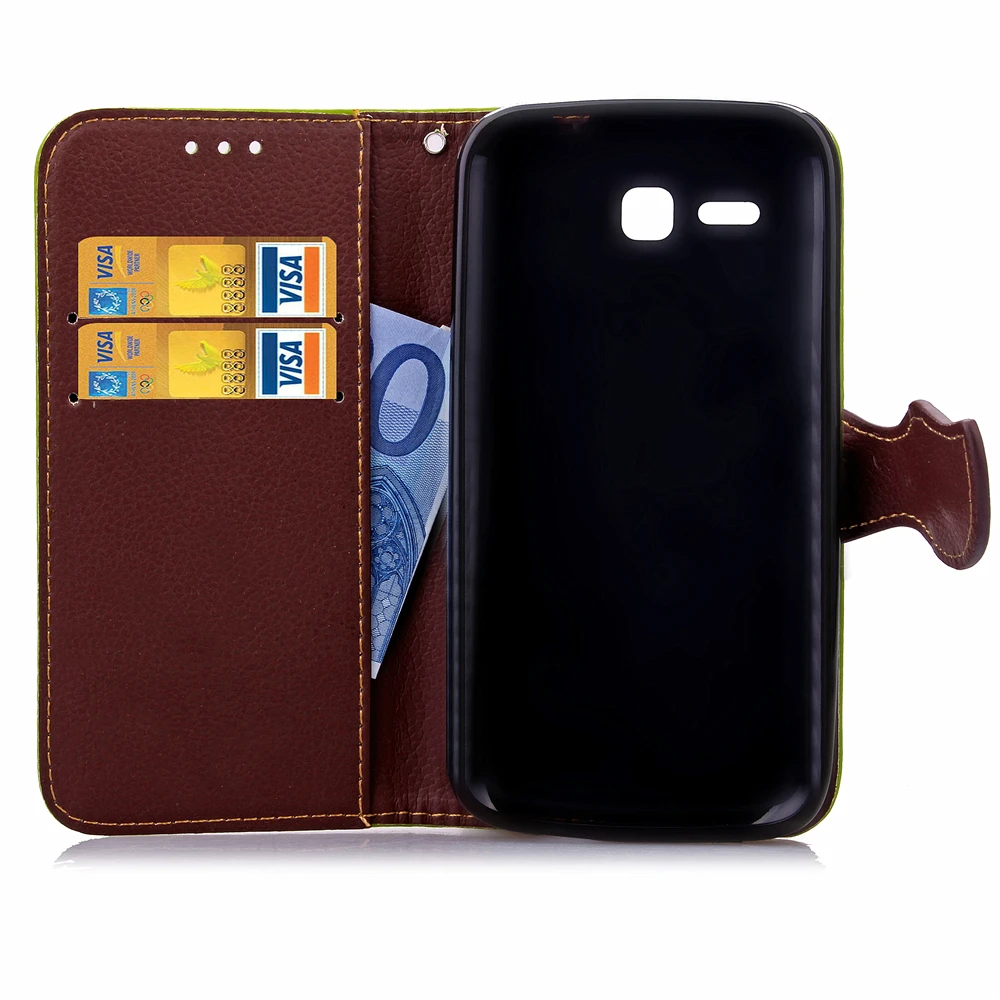 WolfRule Leaf Case Huawei Y600 Cover Luxury Women's Style Flip PU Leather &amp TPU Handbag For With Card Slot | Мобильные