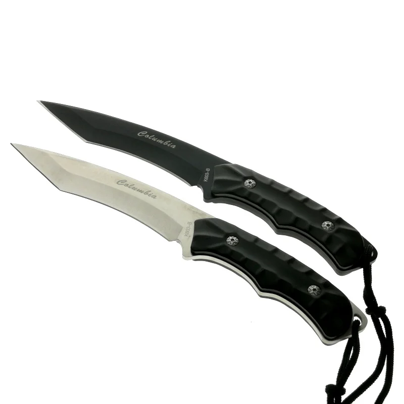 Mengoing Wilderness Multifunctional Army Knife 440C Steel Black Handle Survival Hunting Fixed Blade Knives Nylon Sheath | Инструменты