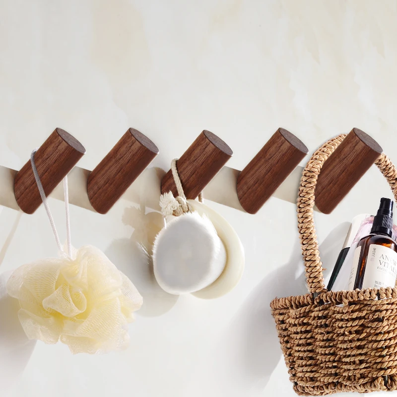 Держатель для полотенец в ванную комнату латунная деревянная вешалка настенный