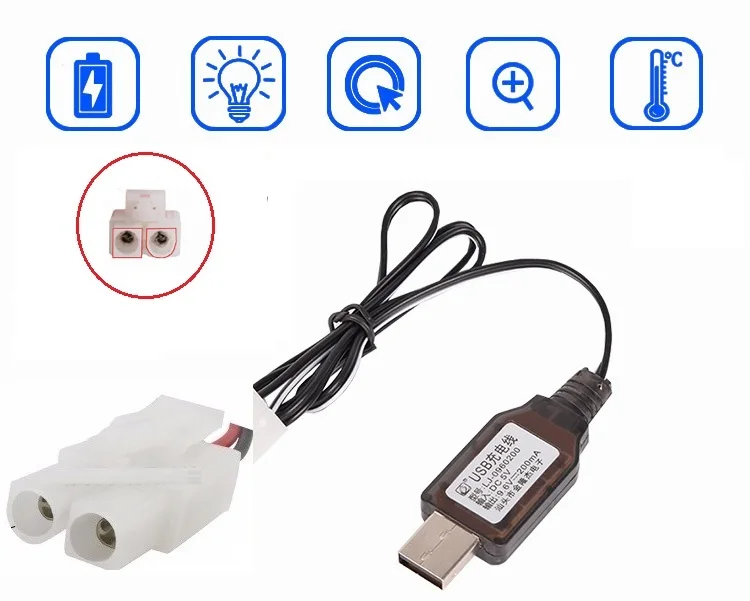 7,2 в 250 мАч с разъемами Tamiya USB зарядное устройство для NiCd NiMH Аккумуляторный блок зарядное устройство для игрушек RC автомобиль Танк Лодка для KET-2P разъем