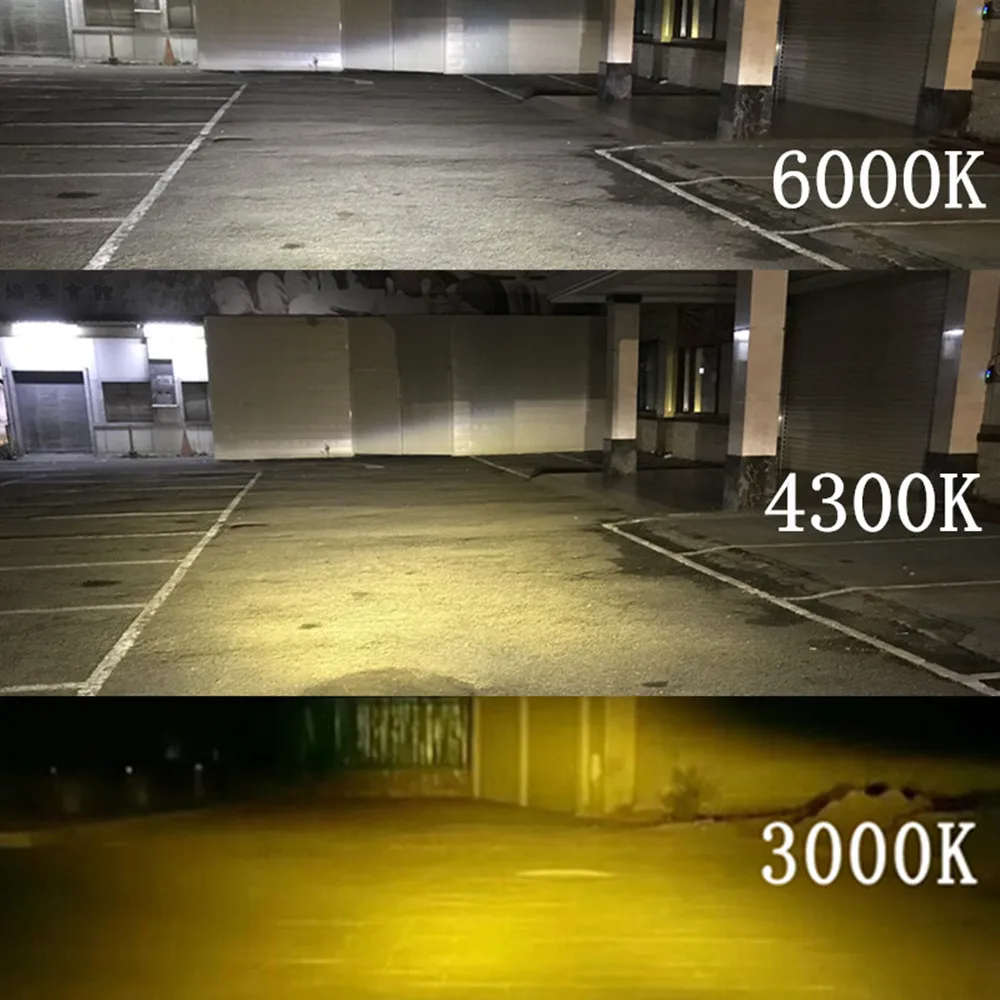 Светодиодный трехцветный фонарь T5 H1 H4 H7 H11 HB4 3000K 4300K 6000K два цвета светодиодный |