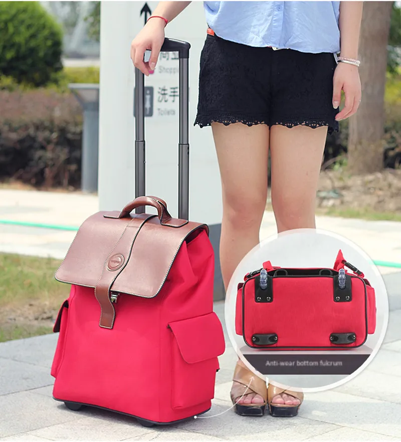 Дорожная сумка вализ Чемодан Сумки женские travel BOX школа дело тележки, стиль путешествия рюкзак 20 22 дюйма Водонепроницаемая камера