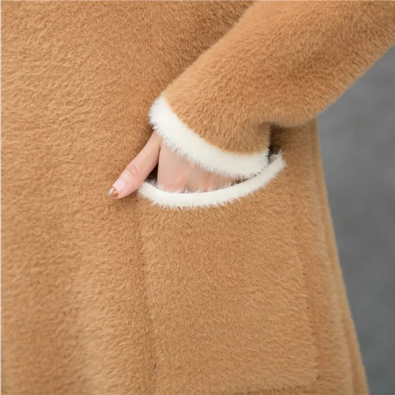 

Women Long Sweater dress Autumn And Winter Pullovers Christmas Sweaters Pull Femme Jumpers Mujer Oversized Sweater With Pocket