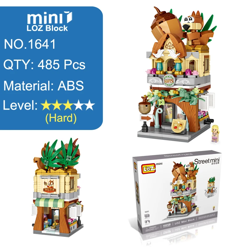 LOZ мини город улица вид сцена Мини конструктор детей игрушки конфеты магазин