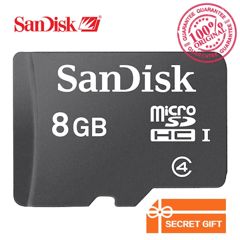 100% оригинальная карта Micro SD SanDisk 32 ГБ 16 8 microsd КЛАСС 4 карты памяти TF | Компьютеры и