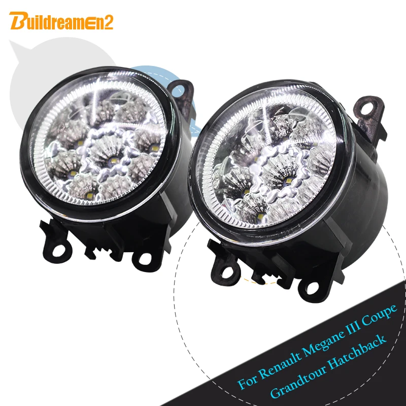 

Buildreamen2 2 x Car Right + Left Fog Light LED Light Daytime Running Light DRL For Renault Megane III Coupe Grandtour Hatchback