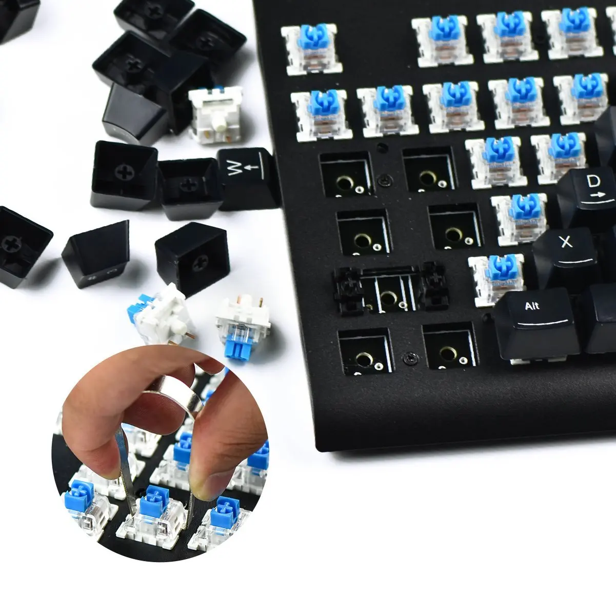 Z-77 Eagle RGB с подсветкой Tenkeyless Механическая игровая клавиатура 87 ключ синий переключатель анти-ореолы тактильная Clicky Gamer клавиатура