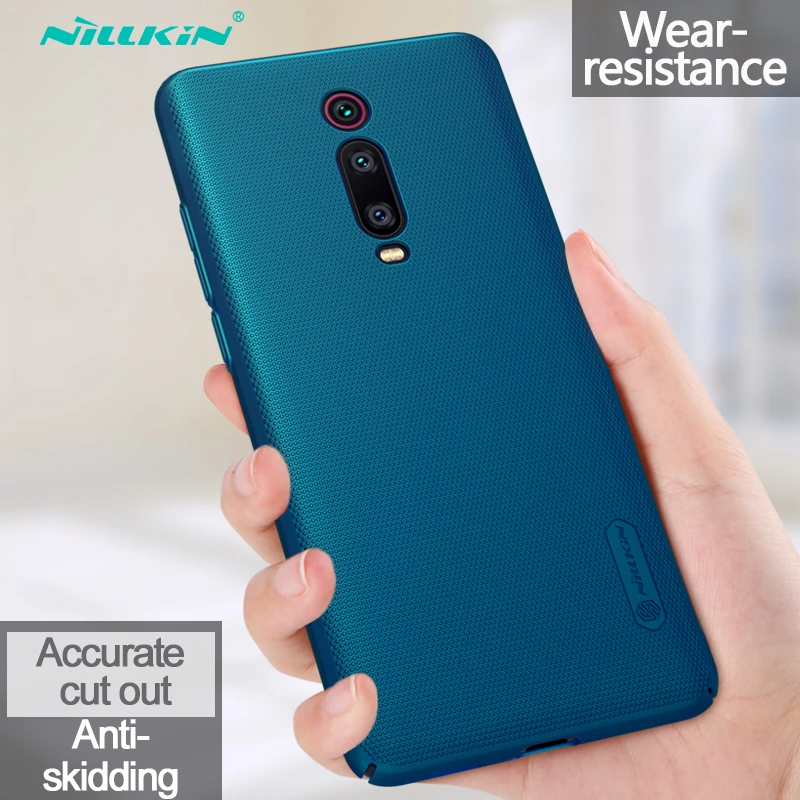 For Xiaomi Mi 9T Case Cover Nillkin Frosted Shield Back Case For Xiaomi Mi 9T Pro Mi 9 T Redmi K20 Hard Matte Bumper Gift Holder - Цвет: Зеленый