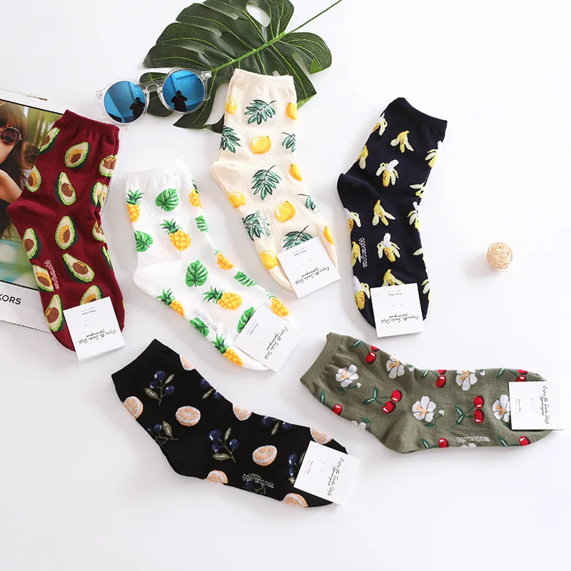Короткие носки для свежих фруктов 22 26 см|short socks|lemon socksfruit socks |