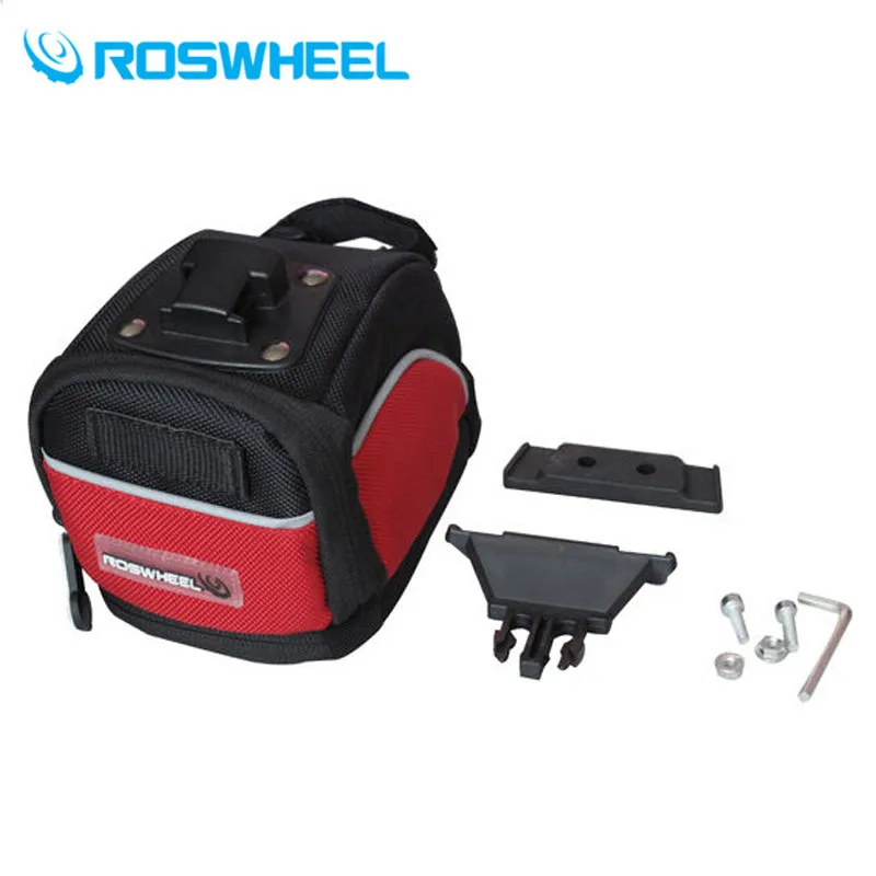ROSWHEEL Bicycle Saddle Bag Outdoor Cycling Mountain Bike Bags Repair Tools Pack Pocket For Biking Riding Red | Спорт и развлечения