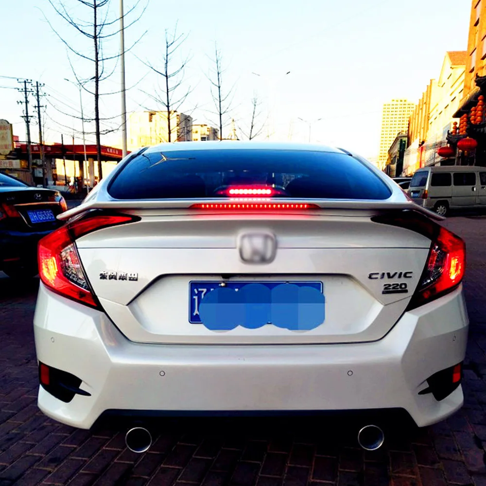 Задний спойлер Подходит для Honda Civic 2016 2017 10th поколение автомобильные аксессуары ABS