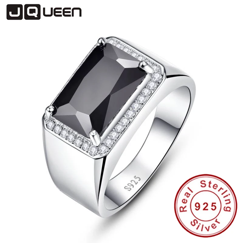 Роскошное 6.8ct черное шпинель мужское кольцо, винтажное Настоящее 925 серебряное кольцо, мужское ювелирное изделие, S925 большой размер, бижутерия с подарочной коробкой